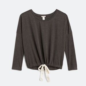 Eberjey Hollis Sleep & Lounge Cotton Blend Matchback Top - Dark Grey